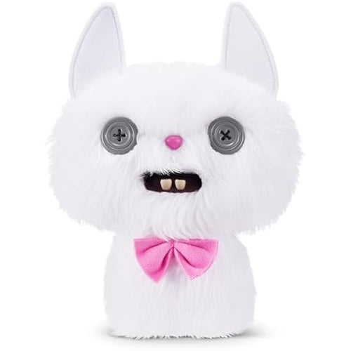 Fuggler Alley Cats 9-Inch Plush Toy (Cheezee) White by ZURU – Funny Ugly Monster Stuffed Animal with Human-Like Teeth, Collectible Plush for Kids, Tweens, Teens, Adults &amp; Cat-Loving Weirdos