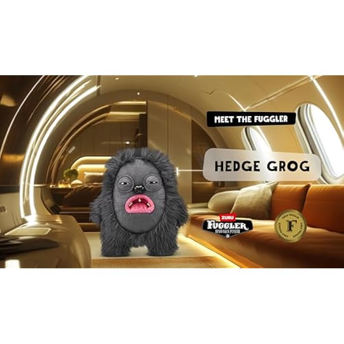 Fuggler Gold Fuggs by ZURU Funny Ugly Monster, Plush, Collectible, Toy (Hedge Grog - Eyes and Teeth)