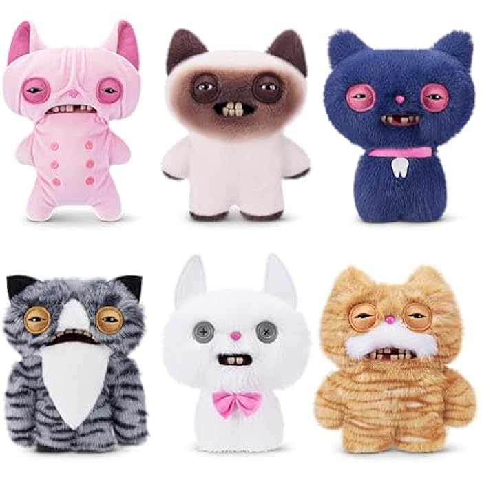 Fuggler Alley Cats 9-Inch Plush Toy (Yawper) by ZURU – Funny Ugly Monster Stuffed Animal with Human-Like Teeth, Collectible Plush for Kids, Tweens, Teens, Adults &amp; Cat-Loving Weirdos