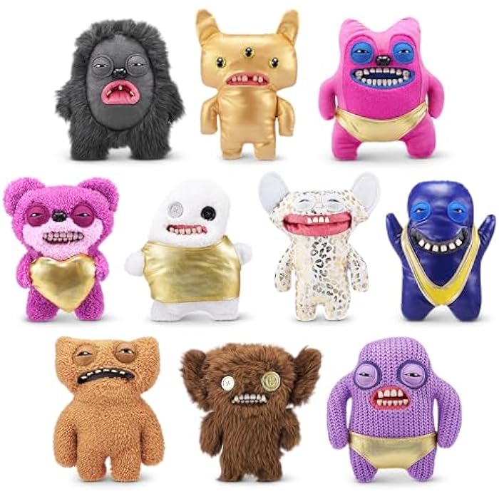 Fuggler Gold Fuggs by ZURU Funny Ugly Monster, Plush, Collectible, Toy (Hedge Grog - Eyes and Teeth)